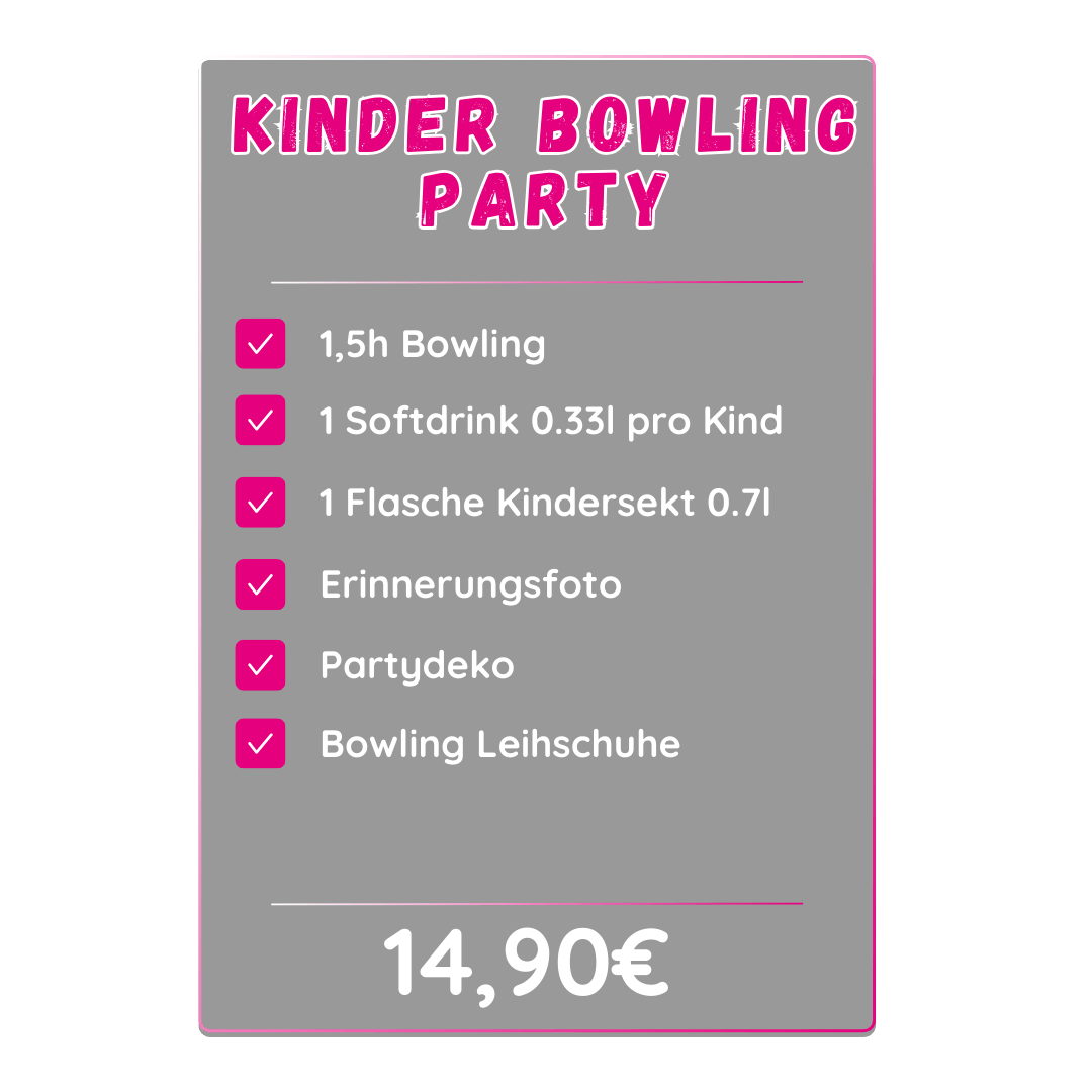 Kinder Bowling Party Package